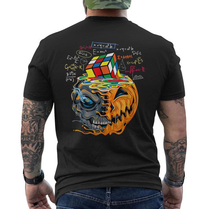 メルティングキューブ 面白い ルービック ルビックス ルービックス プレイヤー キューブ ハロウィン メンズTシャツ バックプリント