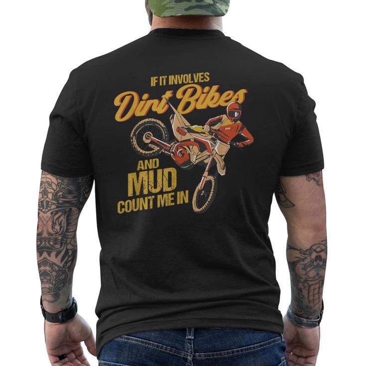 モトクロスバイカー、オートバイ、ダートバイク、スーパーモト。 メンズTシャツ バックプリント