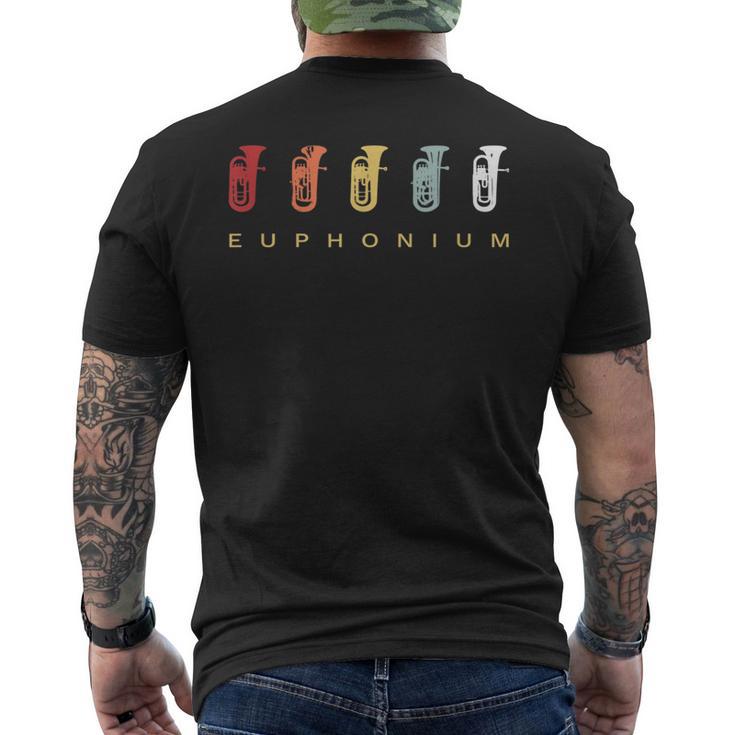ユーフォニアム Euphonium 金管楽器 レトロ メンズTシャツ バックプリント