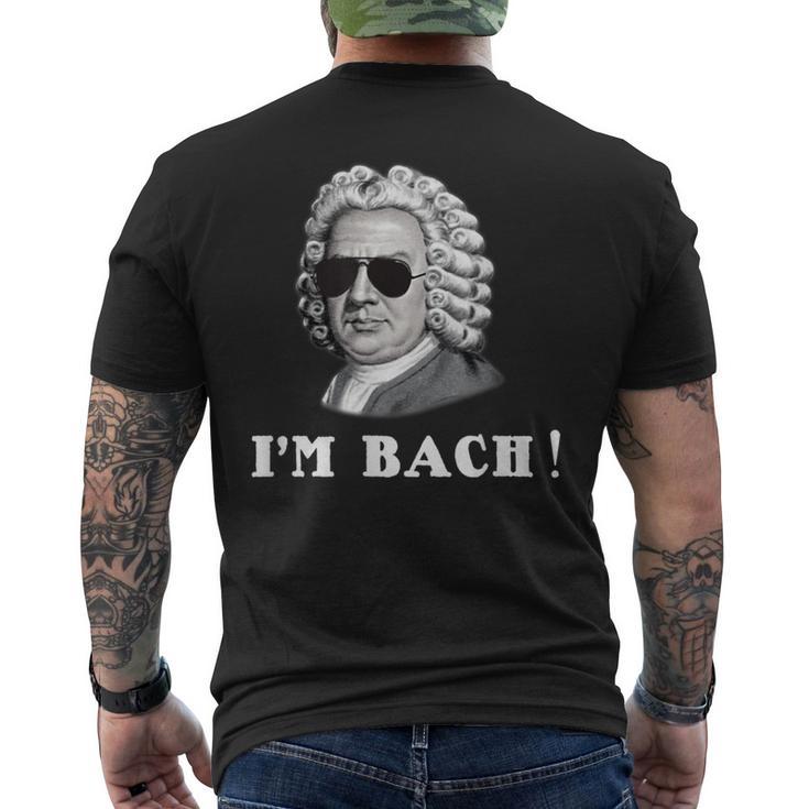 ヨハン・セバスティアン・バッハ I'm Bach おもしろい メンズTシャツ バックプリント