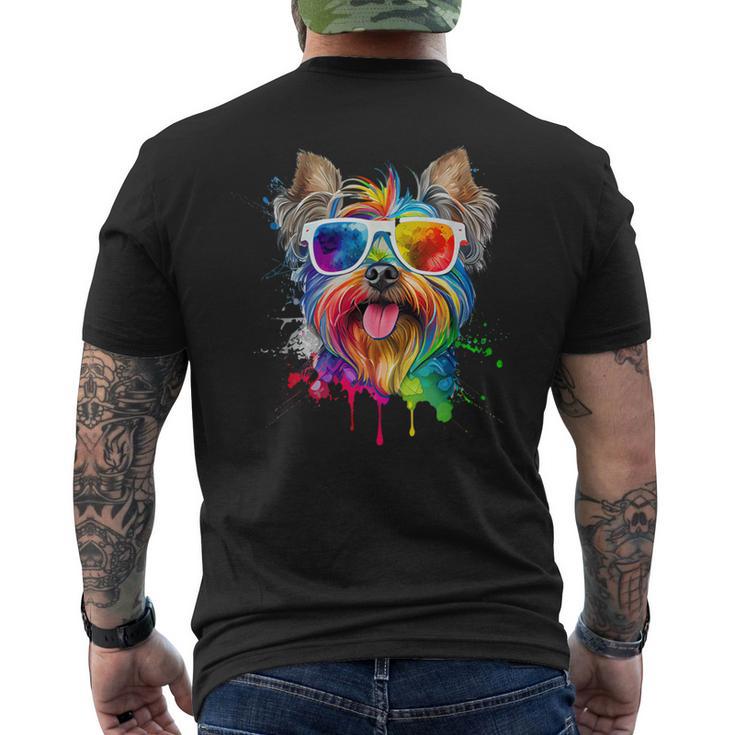ヨークシャーテリア 犬好き ヨーキーマム メンズTシャツ バックプリント