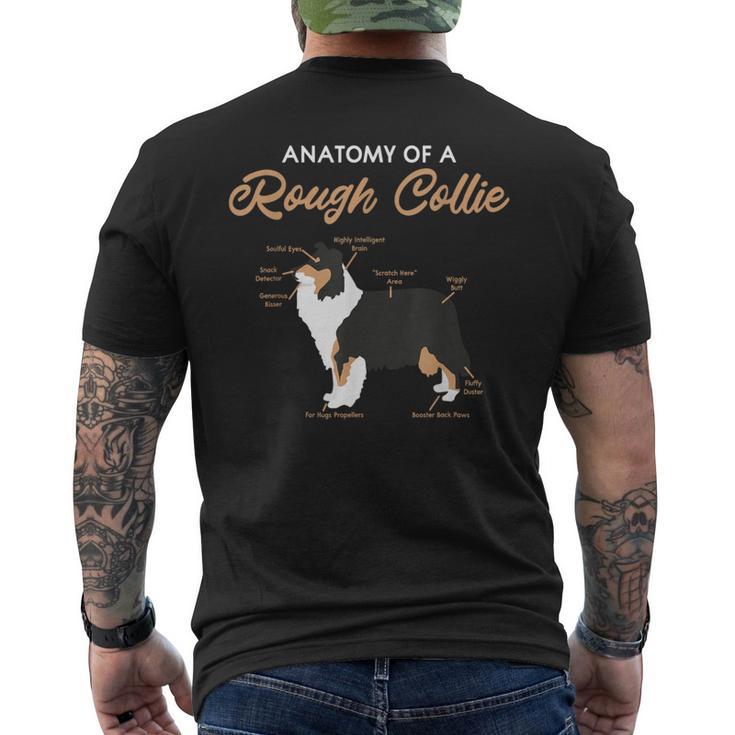 ラフコリーの解剖学ファニードッグパピーギフトメンズTシャツ バックプリント