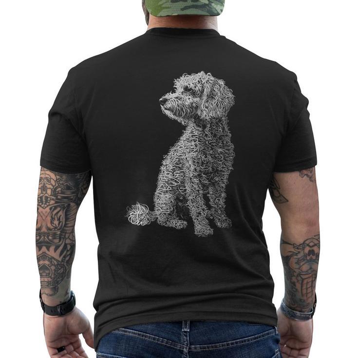 ラブラドゥードル モチーフ ペット イラスト 犬 ラブラドゥードル メンズTシャツ バックプリント