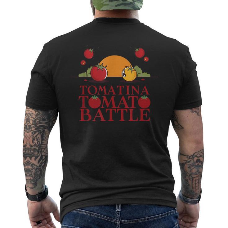 ラ・トマティーナ トマトバトルフェスティバル メンズTシャツ バックプリント
