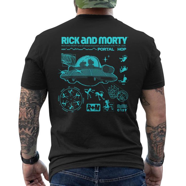 リック・アンド・モーティ・ポータル・ホップリック・アンド・モーティ・マーチ メンズTシャツ バックプリント