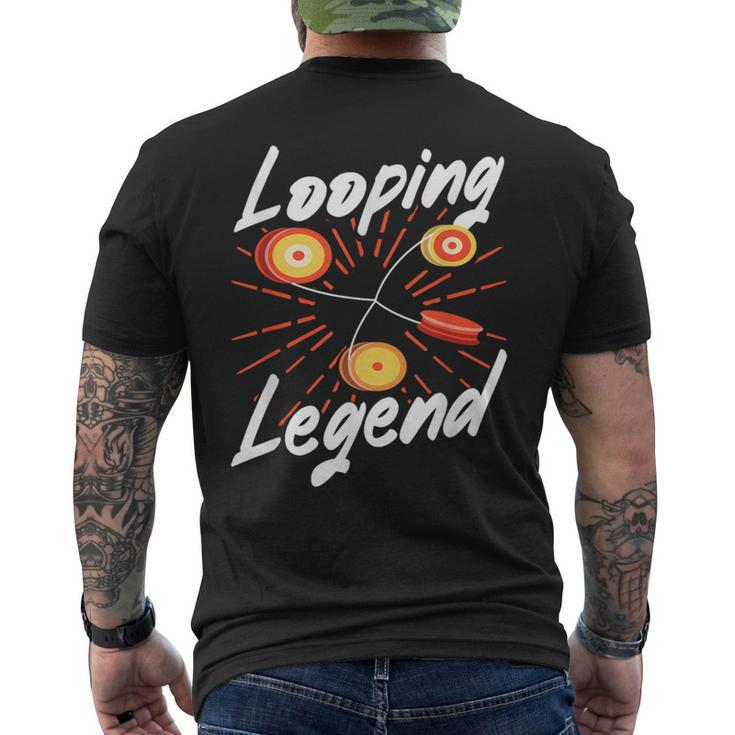 ルーピング レジェンド ヨーヨー ジャグリング ヨーヨーイング ヨーヨー メンズTシャツ バックプリント