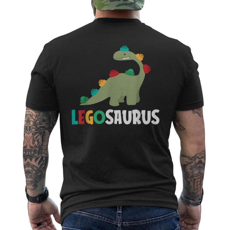 レゴサウルス おもしろ恐竜ザウルス メンズTシャツ バックプリント