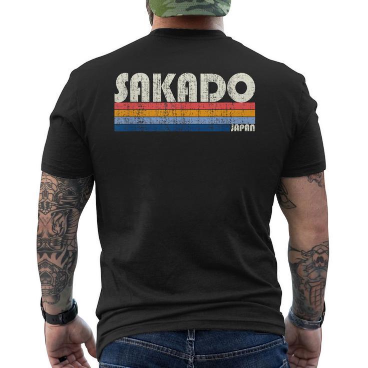 レトロ ヴィンテージ 70S 80S スタイル 坂戸 日本 メンズTシャツ バックプリント