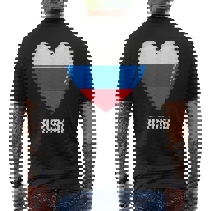 ロシア国旗シャツ メンズTシャツ バックプリント