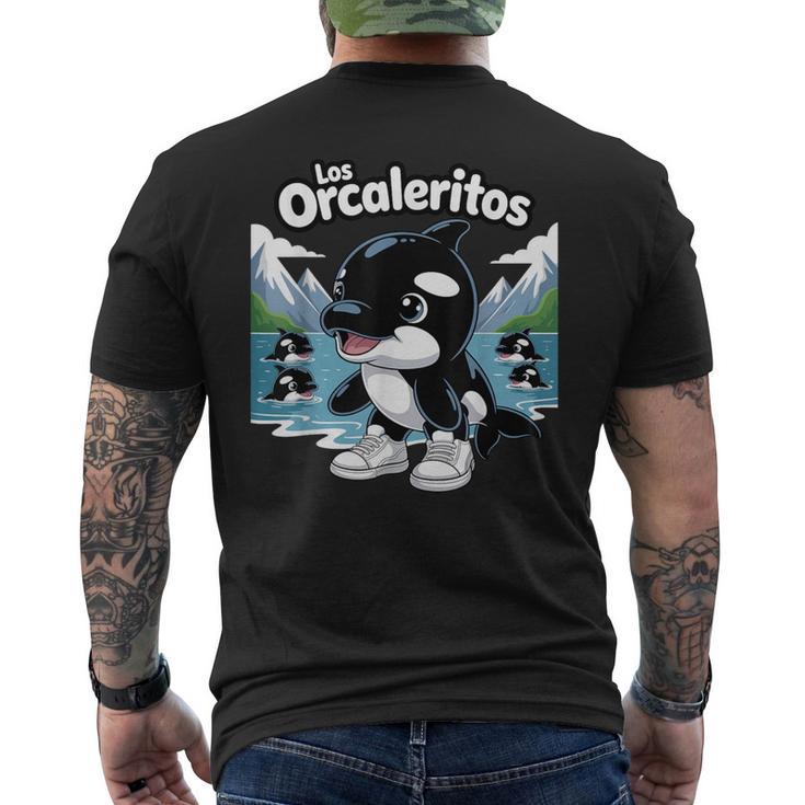 ロス・オルカレリトスバイラル・イタリアン・ブレインロット・ミーム メンズTシャツ バックプリント