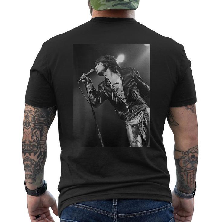 ローリング・ストーンズ ミック・ジャガー ブラック&ブルー アルバム ツアー メンズTシャツ バックプリント