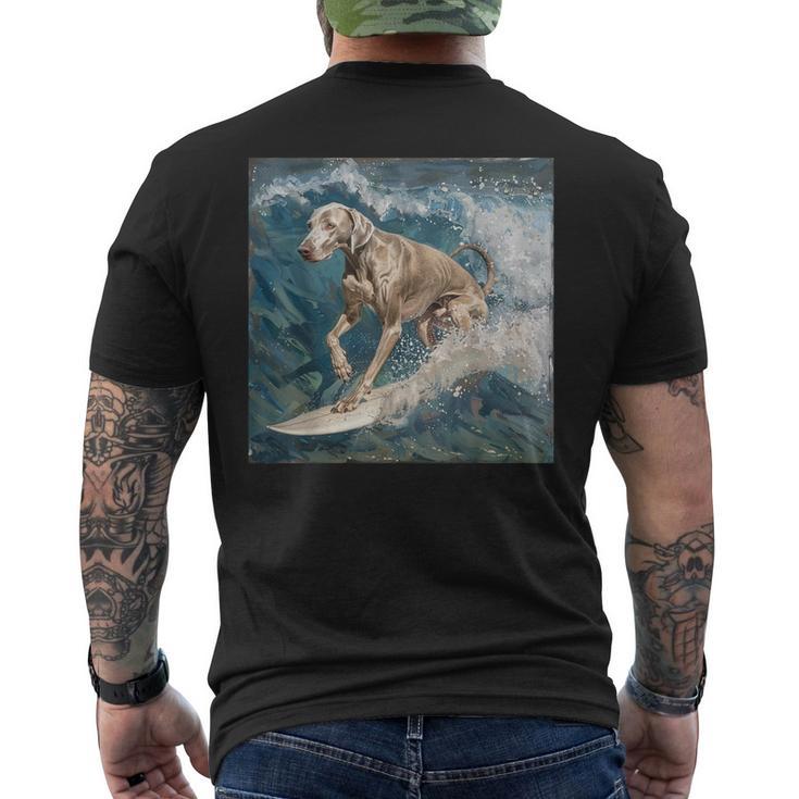 ワイマラナー犬 ワイマラナー メンズTシャツ バックプリント