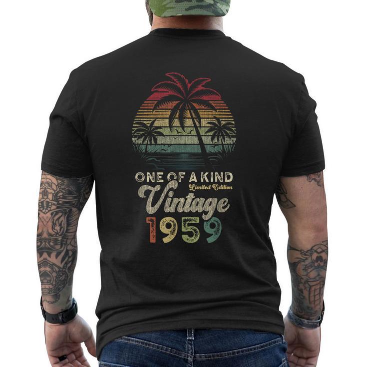 ヴィンテージ 1959年 誕生日 67歳 ヤシの木 レトロ メンズTシャツ バックプリント