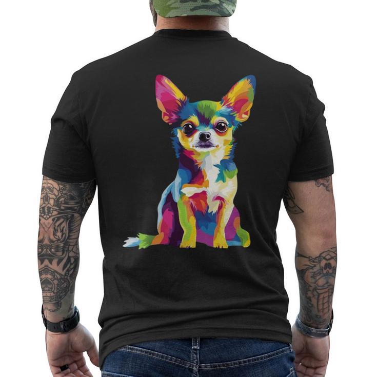 ヴィンテージ レトロ チワワ 犬 かわいい グルービー 犬 長袖tシャツ メンズTシャツ バックプリント