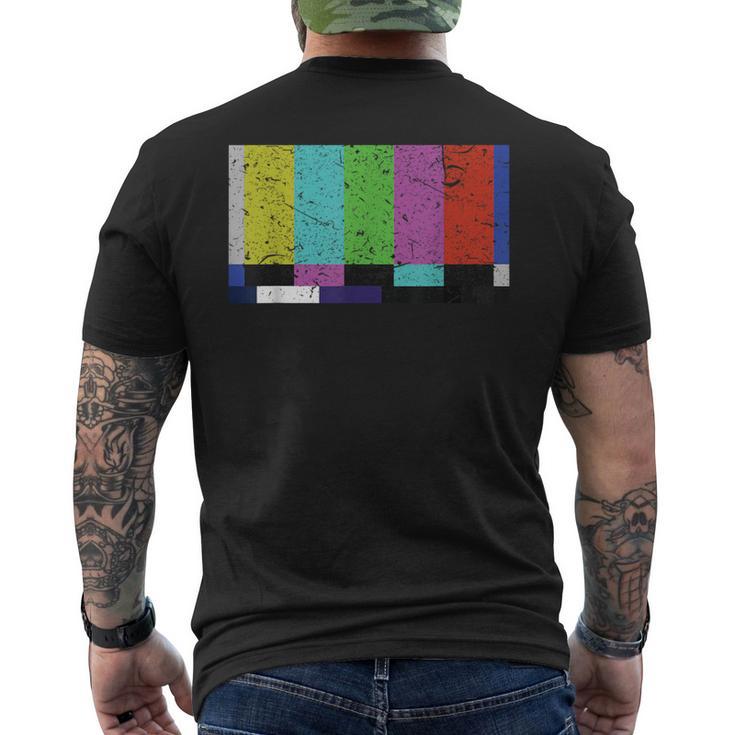 ヴィンテージテレビテストパターンカラーバー グラフィックデザインプレゼント メンズTシャツ バックプリント