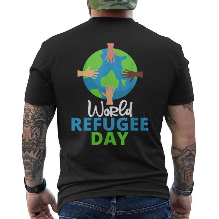 世界難民の日 難民プライド メンズTシャツ バックプリント