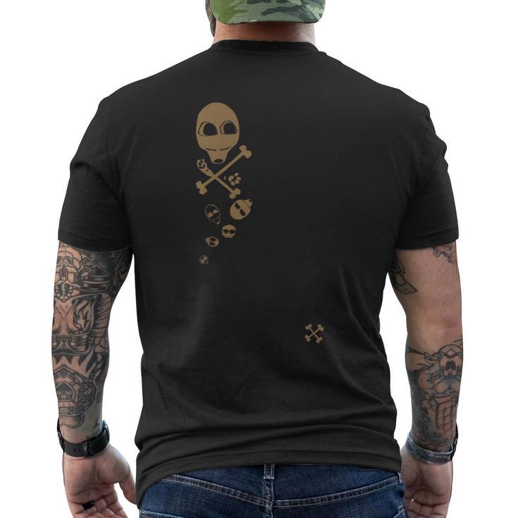和ポップ 犬ドクロ メンズTシャツ バックプリント