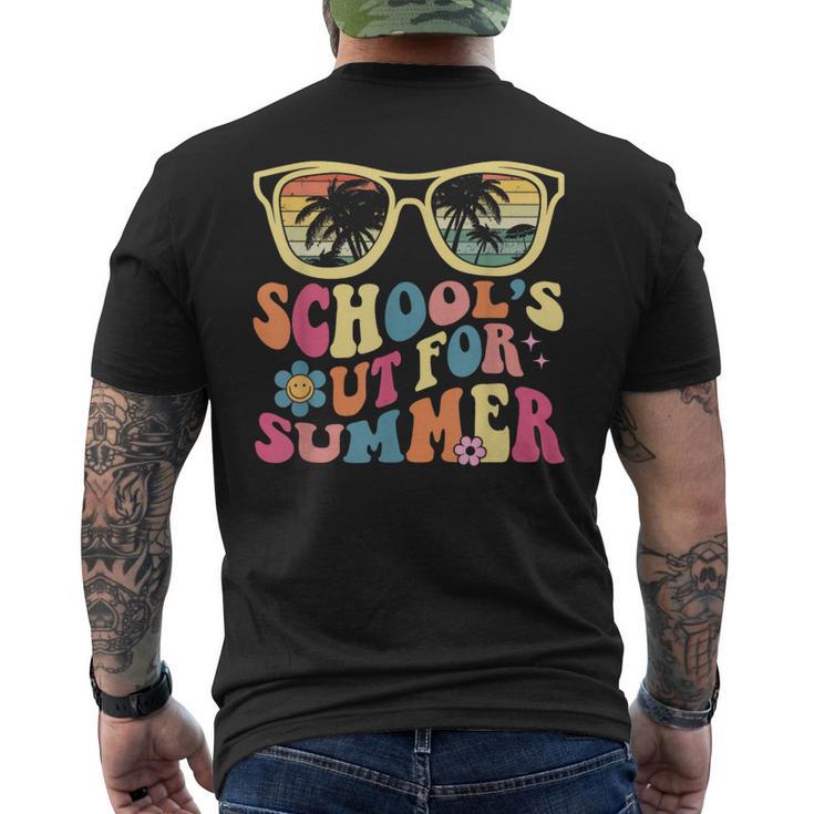 夏休みのレトロスクール最終日、先生のお出かけ メンズTシャツ バックプリント