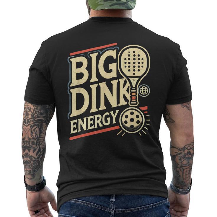 大きなピックルボール ディンク エネルギー ピックルボール パドル スポーツ愛好家 メンズTシャツ バックプリント
