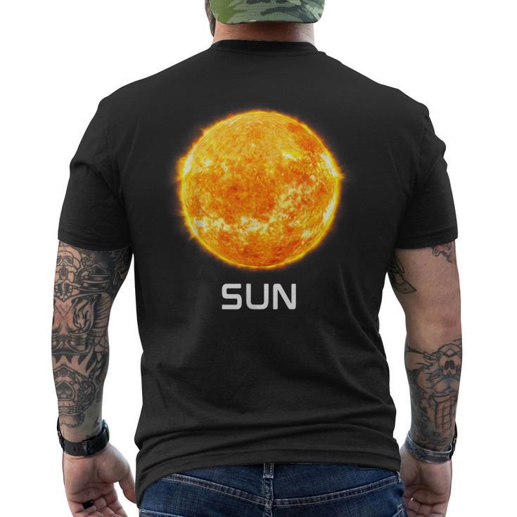 太陽系 惑星 太陽 宇宙 メンズTシャツ バックプリント