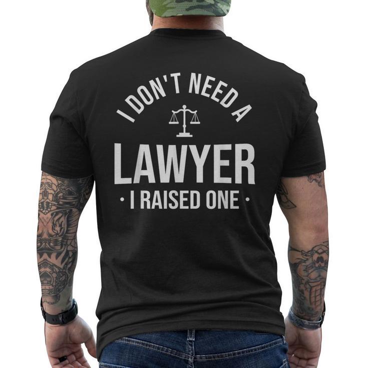 弁護士 I Raised One Attorney 法律顧問 パラリーガル メンズTシャツ バックプリント