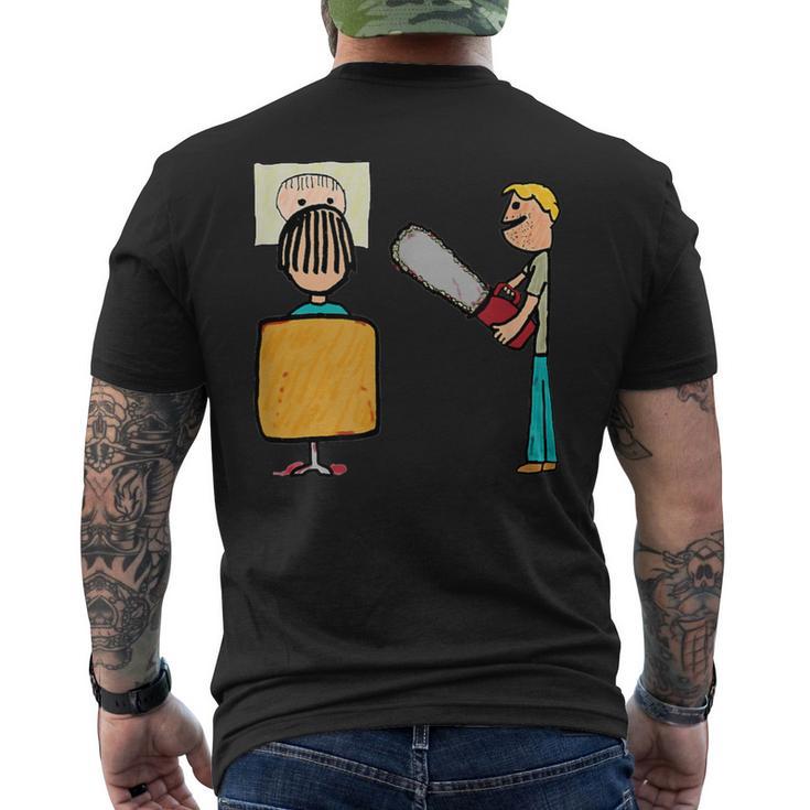 怖い床屋スウィーニートッド メンズTシャツ バックプリント