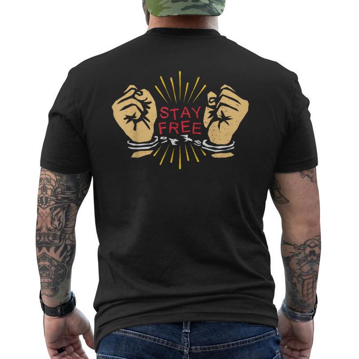 手錠ステイフリーtシャツ 伝統的な刑務所の刑務所休憩 メンズTシャツ バックプリント