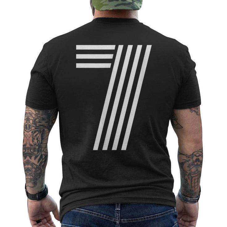数字 7 ラッキーナンバーセブン メンズTシャツ バックプリント