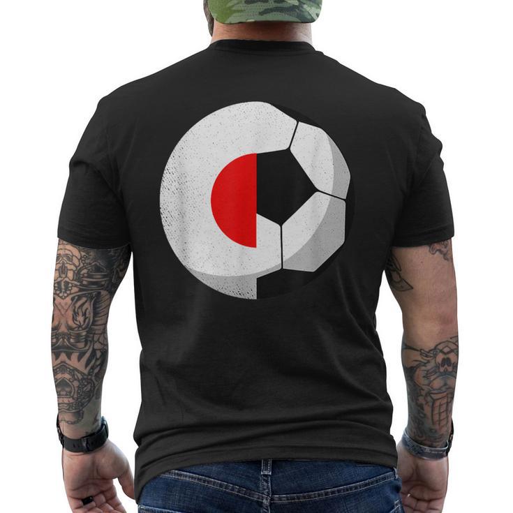 日本国旗、サッカー日本代表のルーツ メンズTシャツ バックプリント