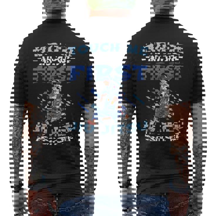 柔術 日本の侍 格闘技 ブラジリアン柔術 メンズTシャツ バックプリント