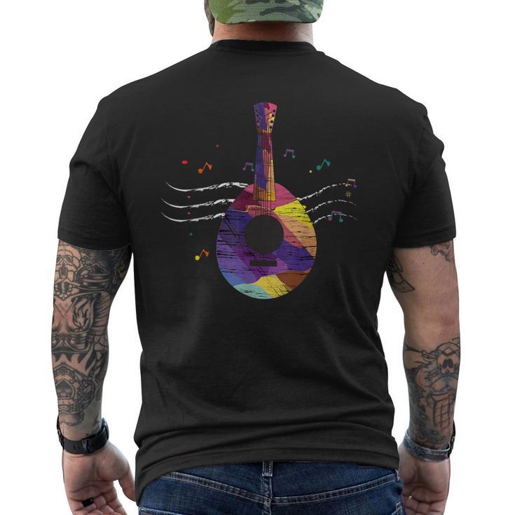 楽器、音楽愛好家、音楽教師、マンドリン メンズTシャツ バックプリント