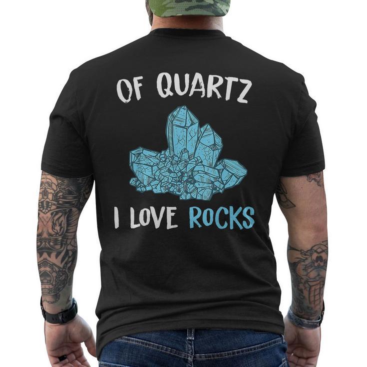 水晶鉱石コレクター 地質学者 メンズTシャツ バックプリント