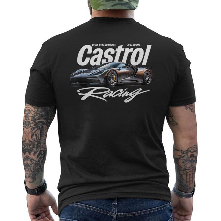 洗練されたレースカーモーターオイルグラフィック Papl3548 メンズTシャツ バックプリント