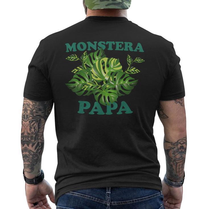 父の日に贈る「モンステラパパ メンズTシャツ バックプリント