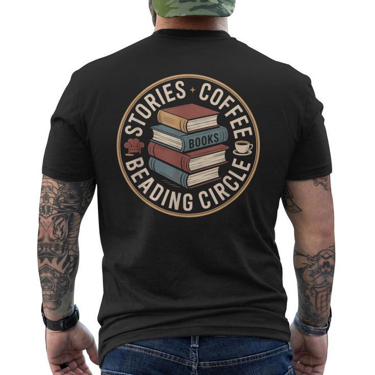 物語コーヒー読書サークル メンズTシャツ バックプリント