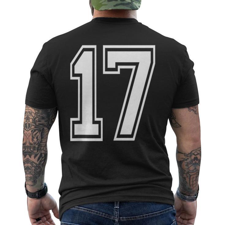 番号17インチ ホワイト メンズTシャツ バックプリント