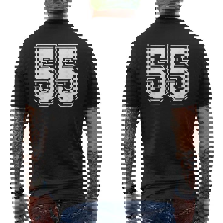 番号55 メンズTシャツ バックプリント