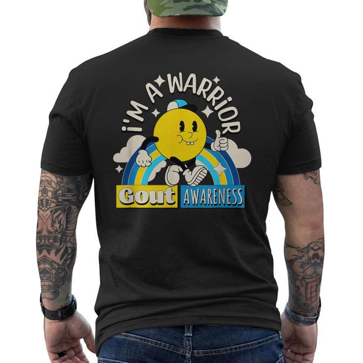痛風戦士 関節炎 痛風啓発 メンズTシャツ バックプリント
