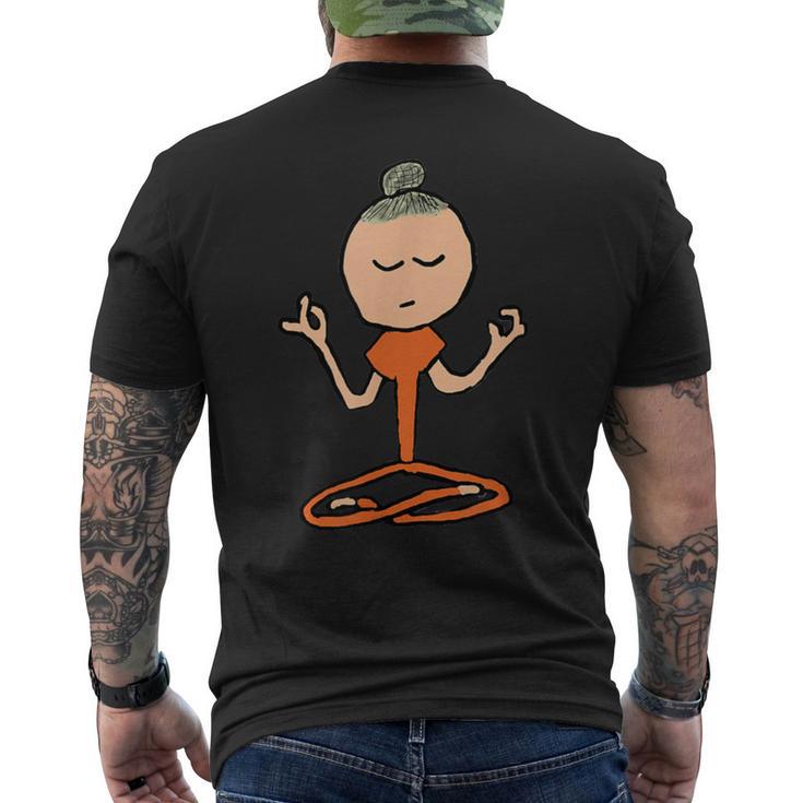 瞑想仏教 メンズTシャツ バックプリント