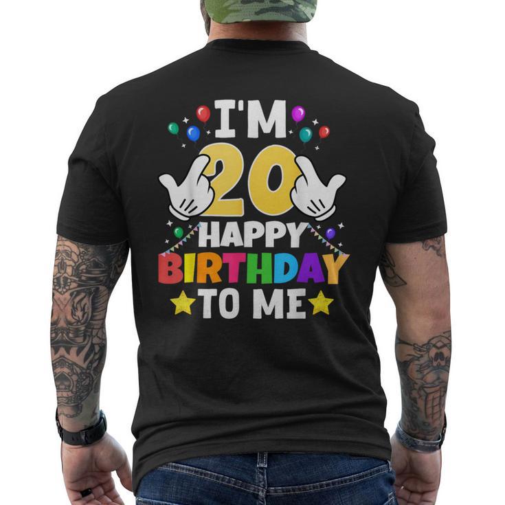 私は20歳です。お誕生日おめでとう、面白い20歳の誕生日 メンズTシャツ バックプリント