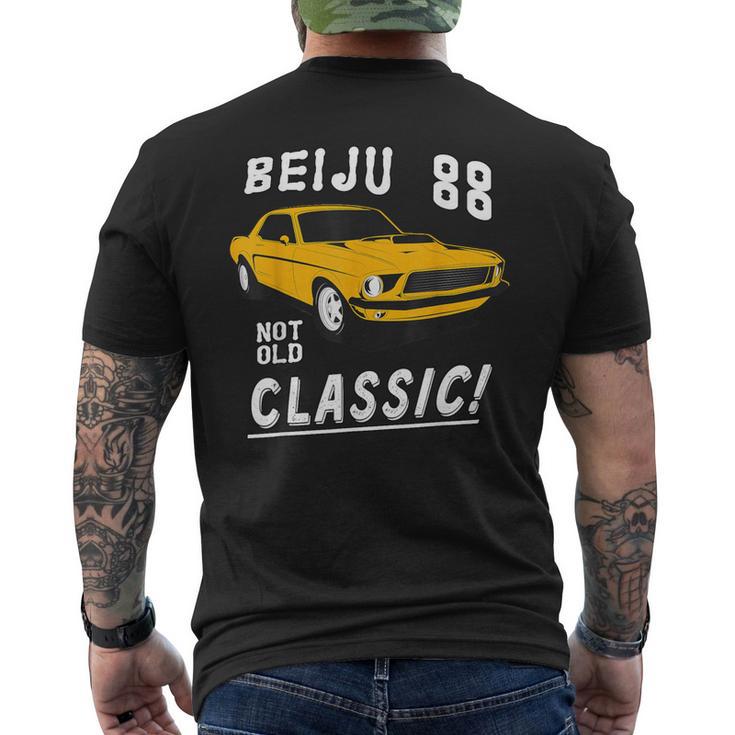 米寿 88歳 Beiju クラシックカー 誕生日祝い 男性向け メンズTシャツ バックプリント