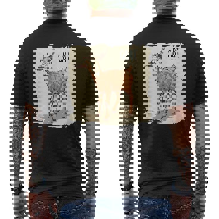 素敵な若いヤギの動物服。 メンズTシャツ バックプリント
