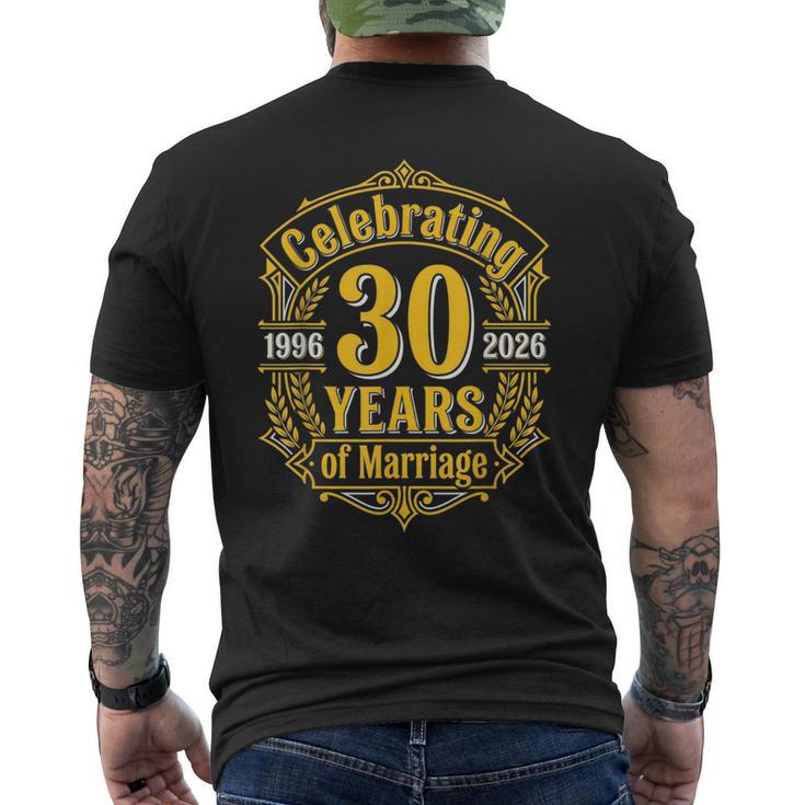結婚30周年 結婚記念日 1996年 2026年 結婚30年 メンズTシャツ バックプリント