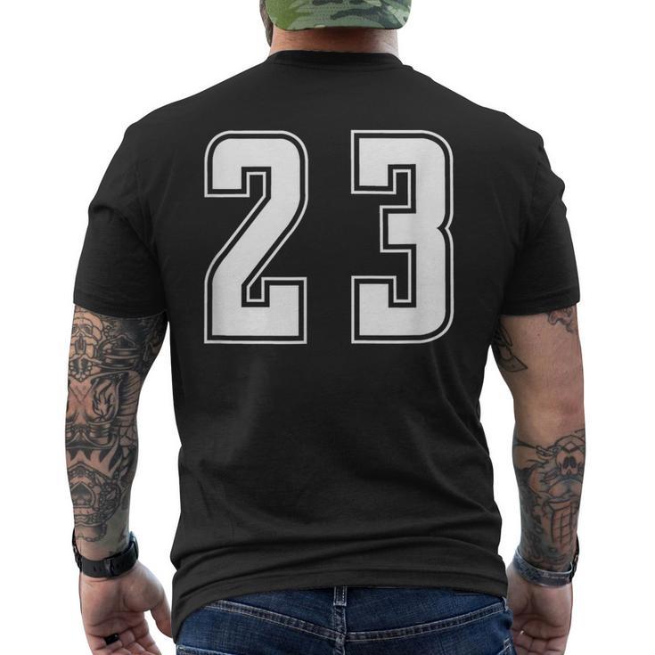 背番号 23 チーム短大スポーツ背番号付きユニフォーム メンズTシャツ バックプリント