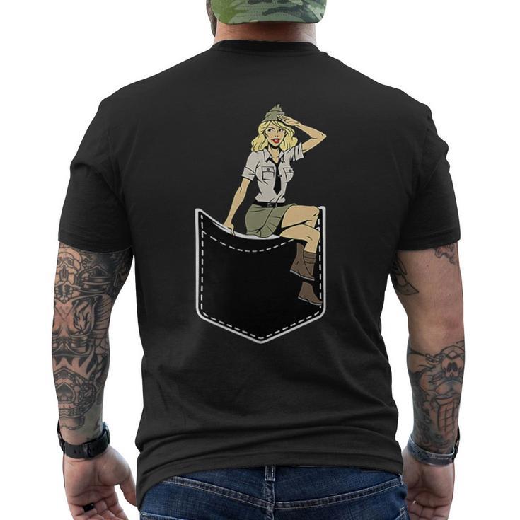 胸にピンナップガール グラフィックtシャツ クラシック ピンナップポスター メンズTシャツ バックプリント
