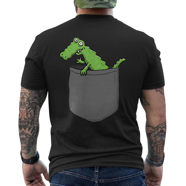 袋入りクロコダイル メンズTシャツ バックプリント