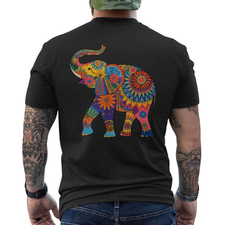 象の鼻 動物 アフリカ サファリ 大自然 甘い象 メンズTシャツ バックプリント