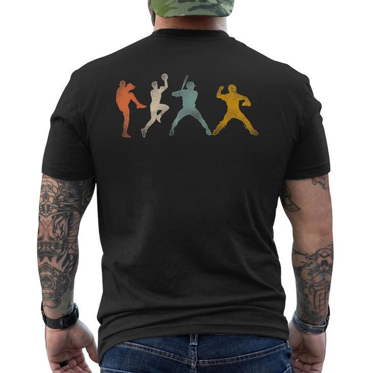 野球 ファン レトロ ヴィンテージ メンズTシャツ バックプリント