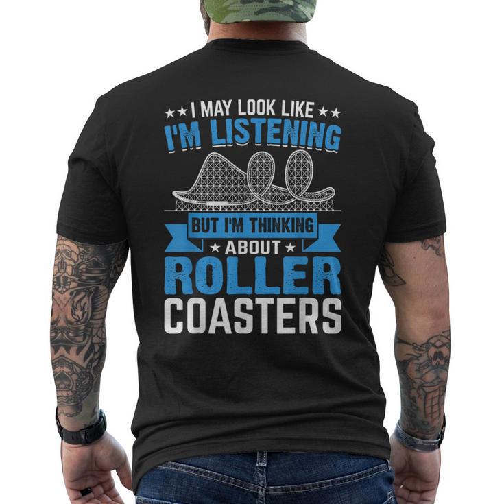 面白いジェットコースター テーマパーク ジェットコースター メンズTシャツ バックプリント