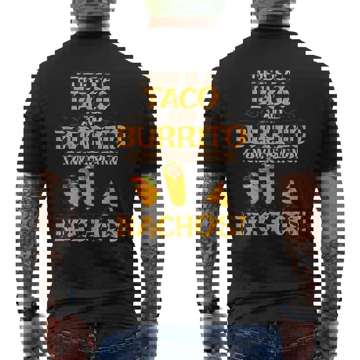 面白いタコス ナチョス ブリトー メキシコ料理 タコス メンズTシャツ バックプリント